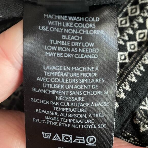 Anthropologie Anthro Size M Essential Beach Pants Black Embroidered - Picture 5 of 6